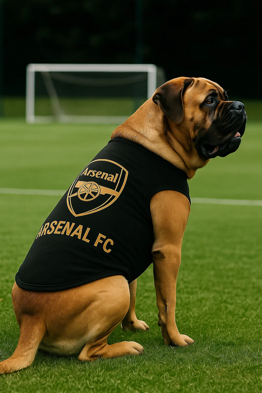 Arsenal Dog Football Shirt – Black & Gold